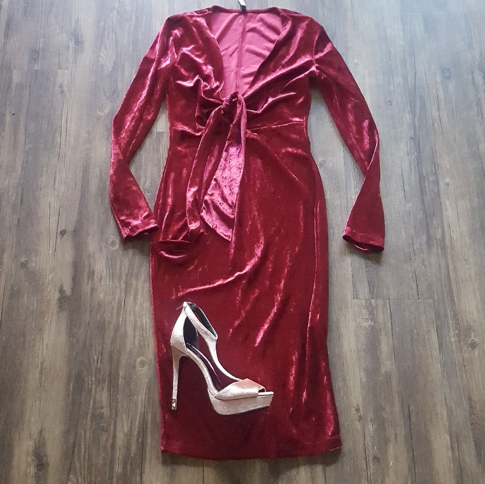 SEXY Velvet Cranberry Dresd